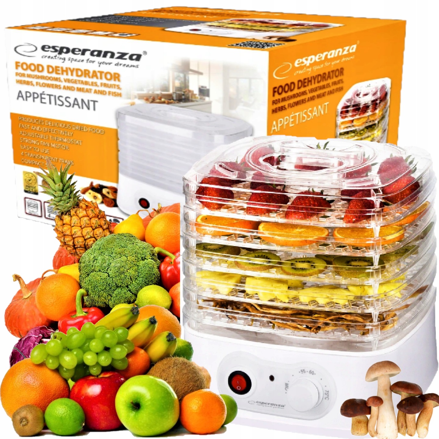 SUSZARKA DO GRZYBÓW OWOCÓW JARZYN ZIÓŁ DUŻA MOCNA