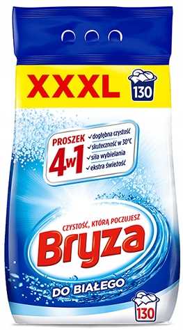 Bryza 4V1 Prášek Na Bílé Prádlo White 8,45 Kg Velké Balení 130P
