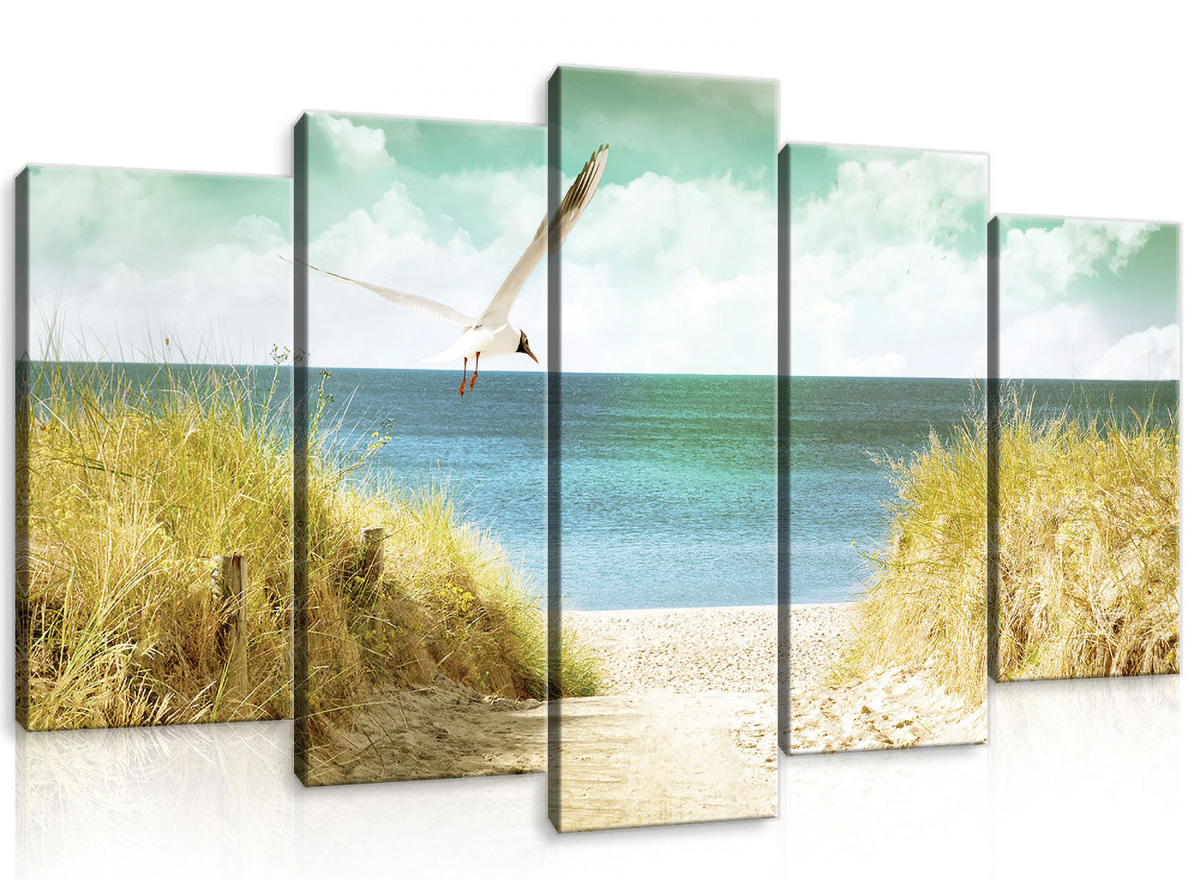 Obraz Na Plátně Canvas 100x60 Pláž Moře Mewa