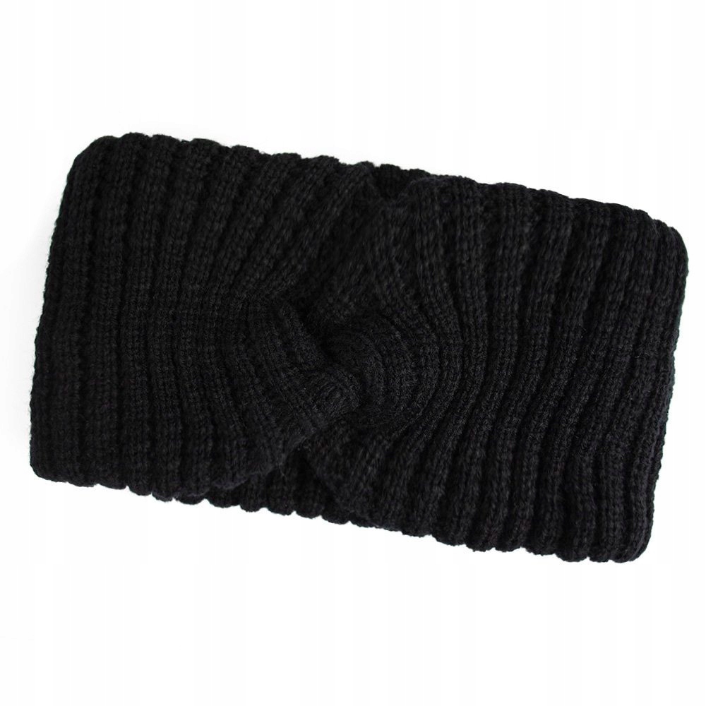 

Opaska Do Włosów czarna Gruba zimowa Szeroka węzeł