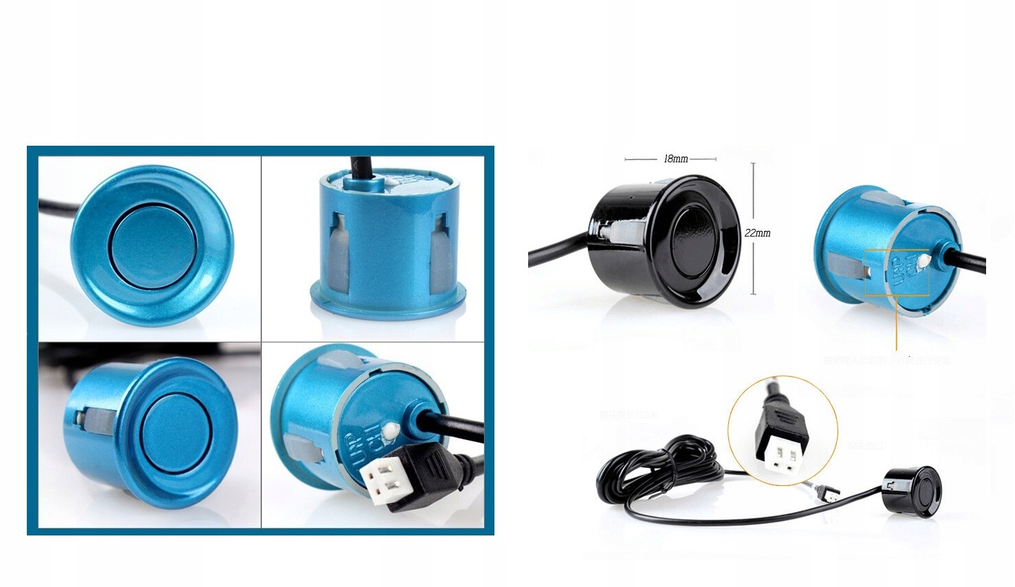 CZUJNIKI PARKTRONIC 4 x PARKOWANIA COFANIA Model Czujnik Parkowania Tył