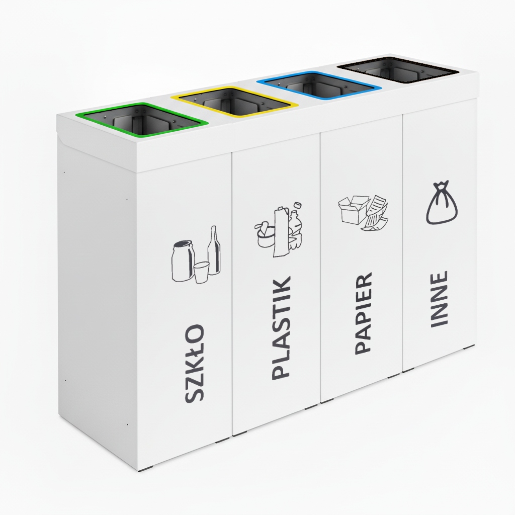 Odpadkový koš Deneb Levanto Pro, bílý