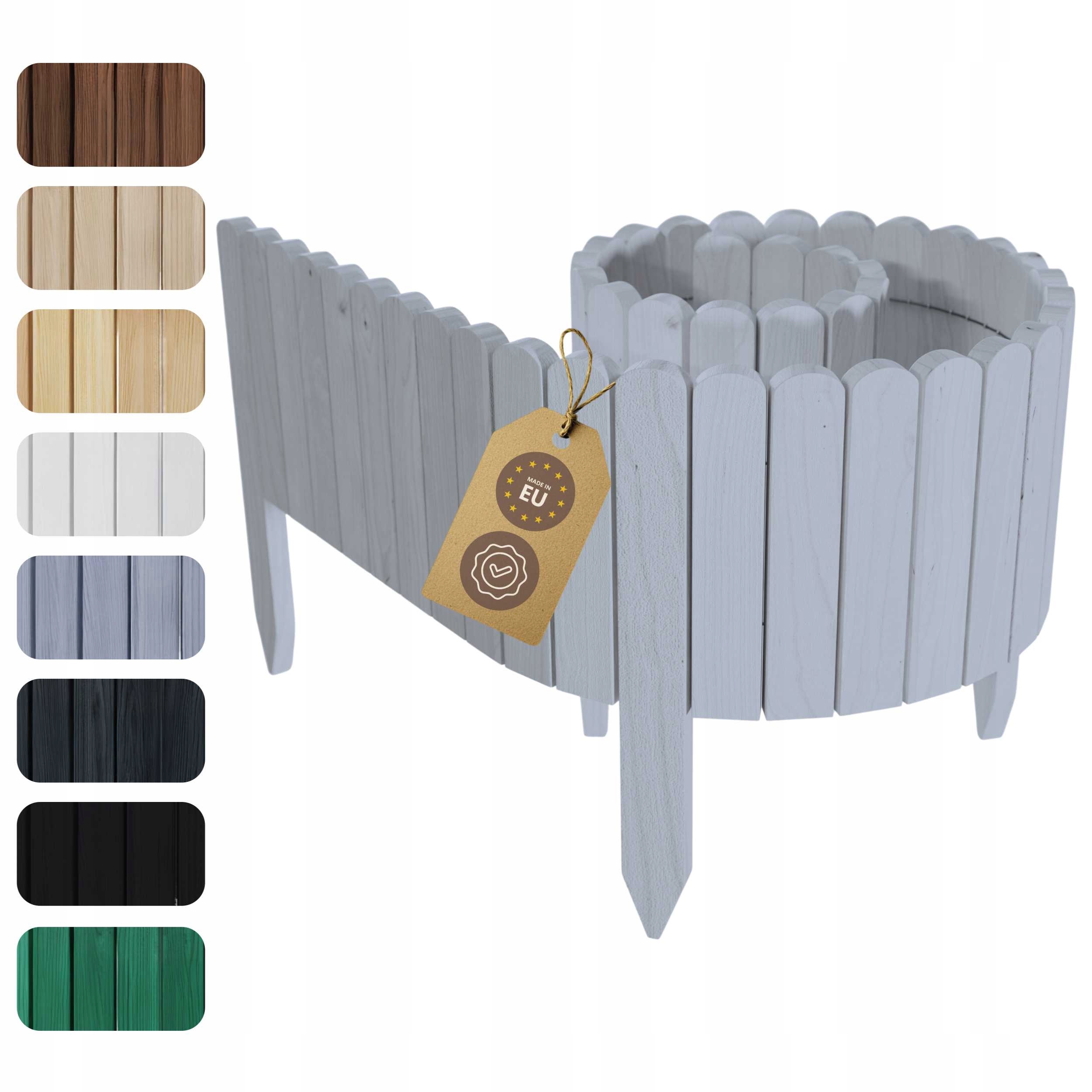 Floranica Zahradní lem 200 x 30 cm stříbrný dřevěný plot