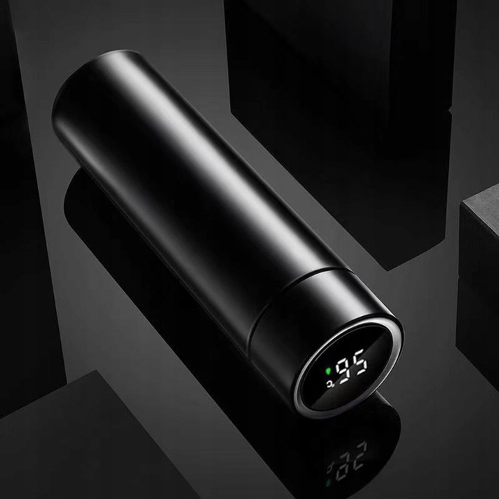 KUBEK TERMICZNY TERMOS NA KAWĘ HERBATĘ DO SAMOCHODU Z WYŚWIETLACZEM 500 ml Pojemność 500 ml