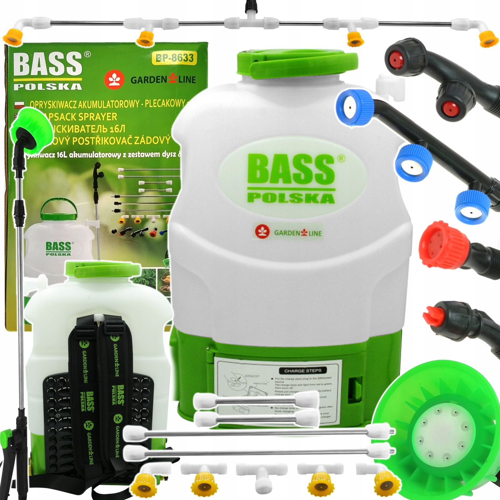 

Opryskiwacz Plecakowy Akumulatorowy Zestaw Bass