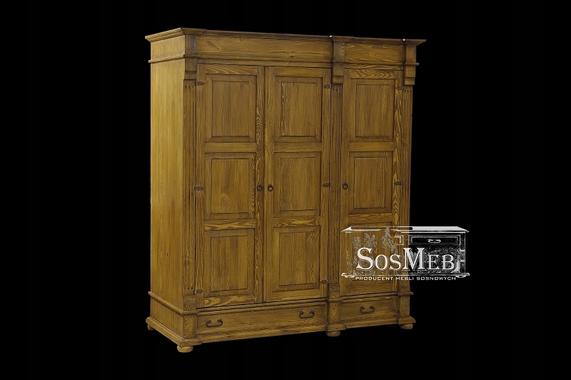 Szafa z drewna biała Głębokość mebla 69 cm