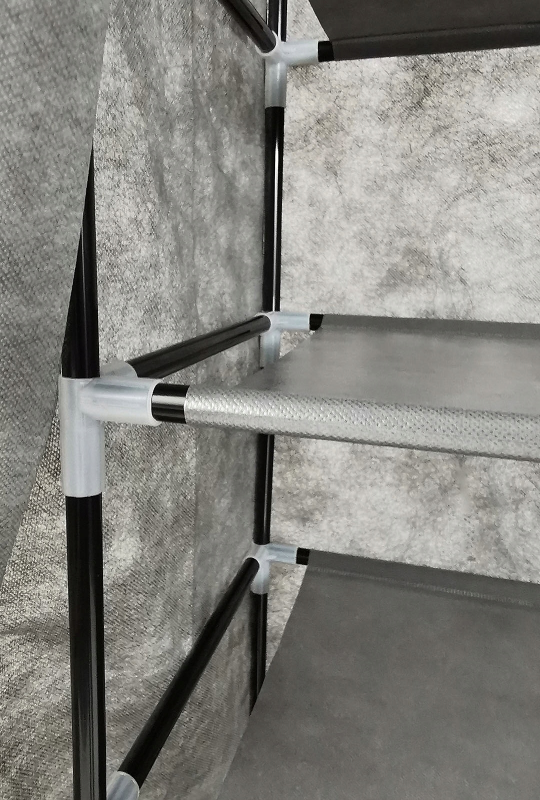 DUŻA POJEMNA SZAFA XXL TEKSTYLNA GARDEROBA REGAŁ SKŁADANA PRZENOŚNA ST1000 Wysokość mebla 166 cm