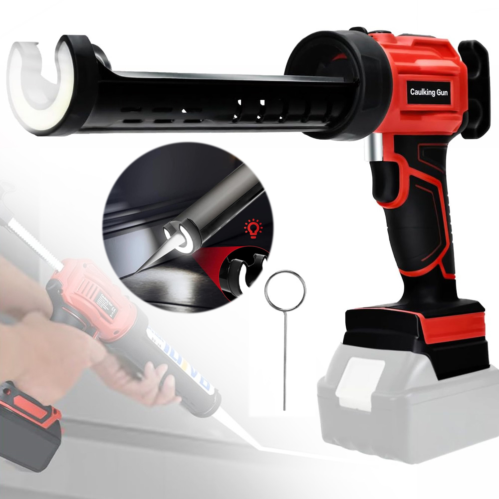 Vytlačovač pistolový na silikon lepidlo tmel automatický se 4 rychlostmi a Led