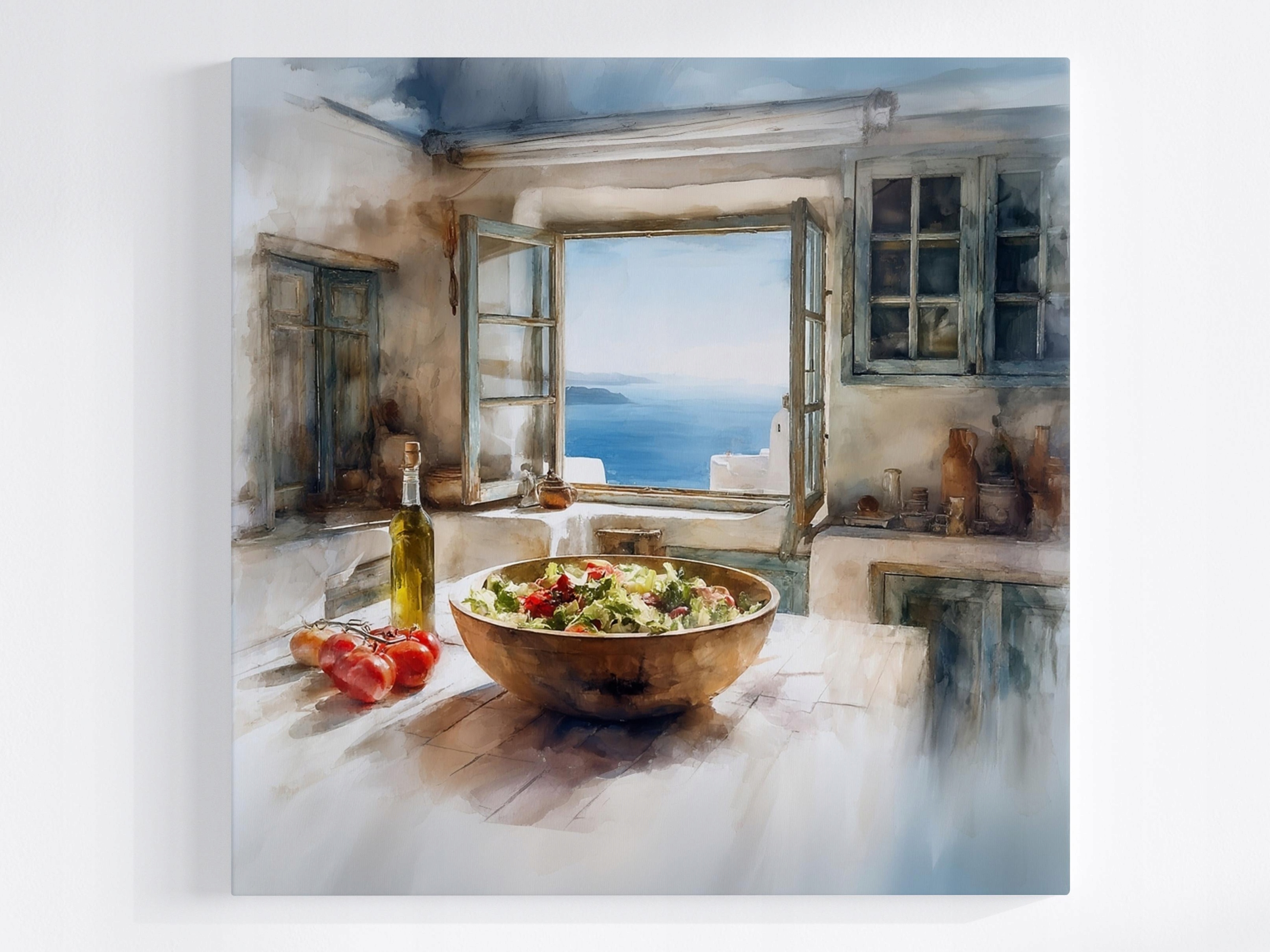 Obraz Na Plátně Canvas Středomořská Kuchyně Salát Olivový 60x60