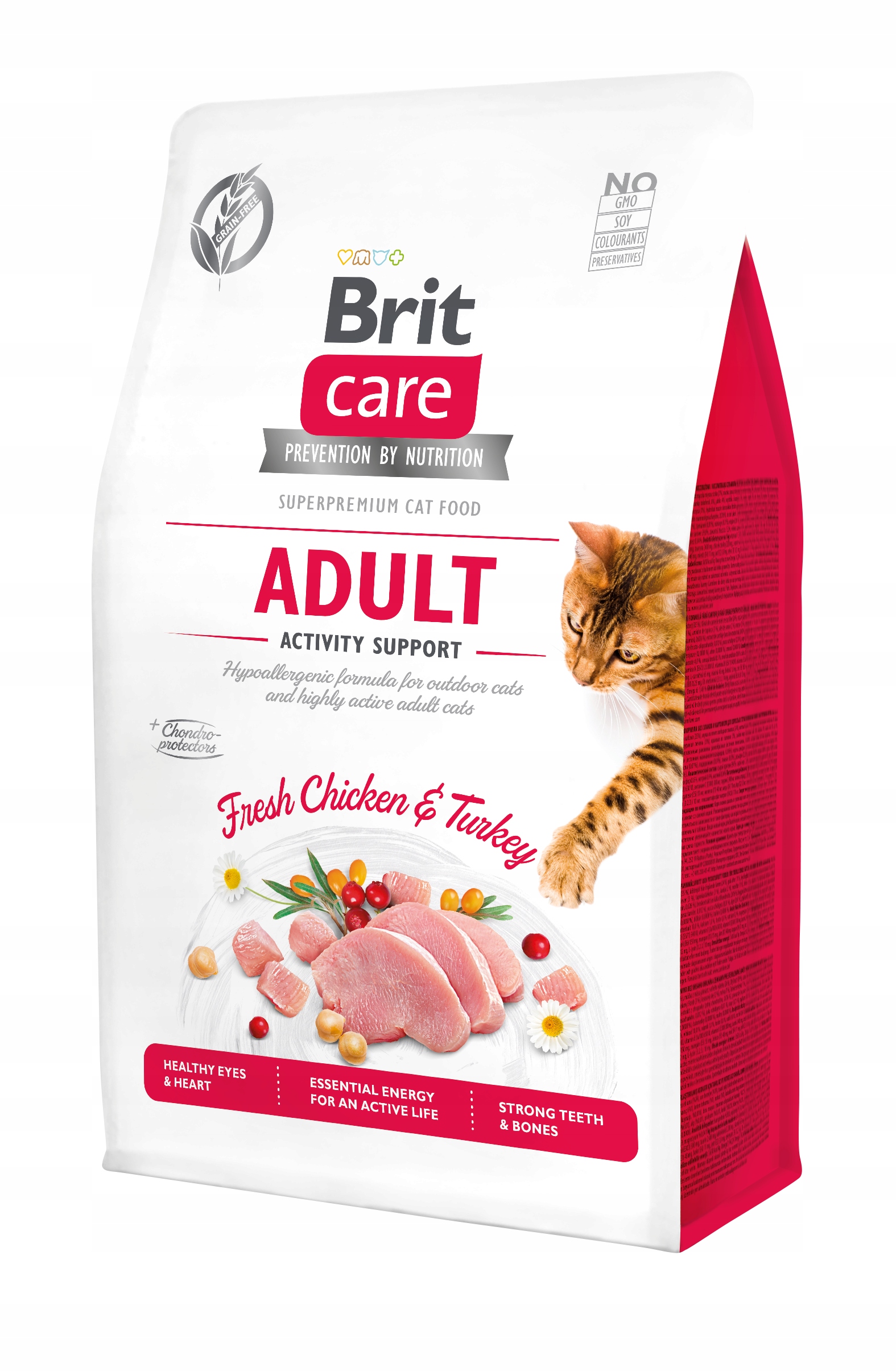 Levně Brit Care Adult Suché Krmivo pro kočky 2 kg Activity Kuře Krůta
