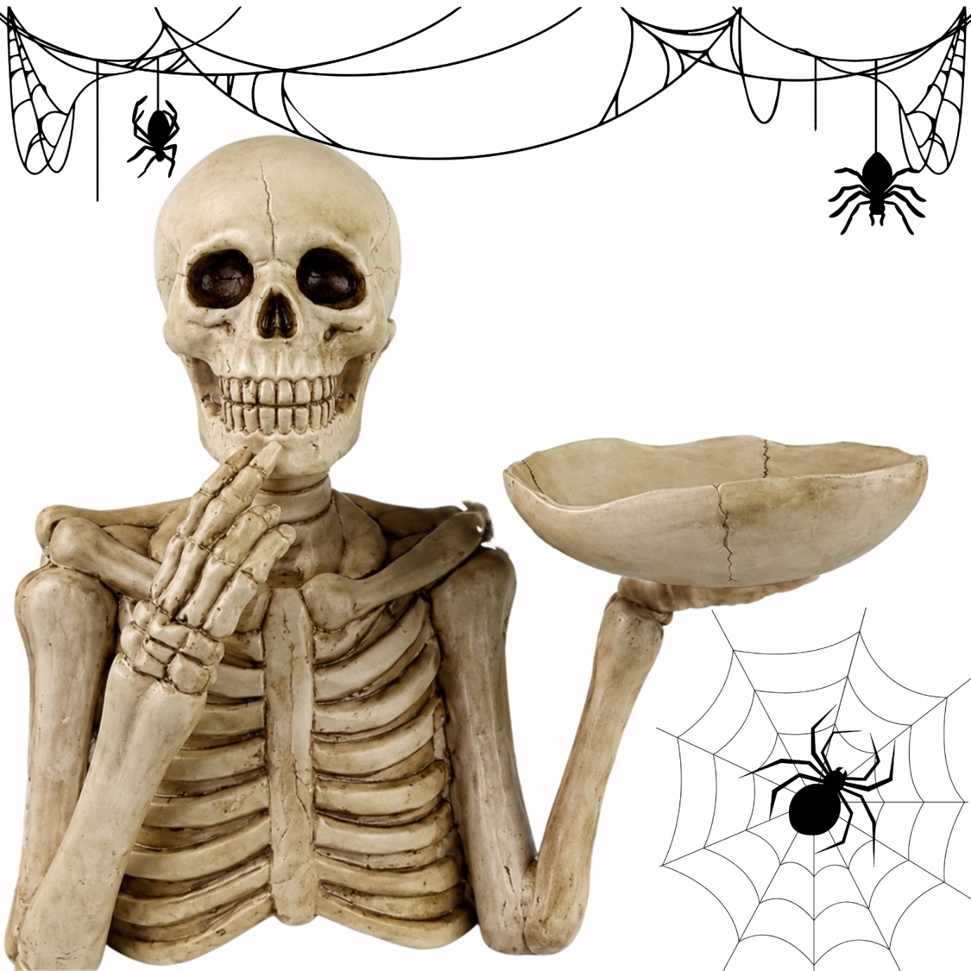 Miska Na Bonbóny Sladkosti Halloween Kostra Lebka Strašidelná Dekorace