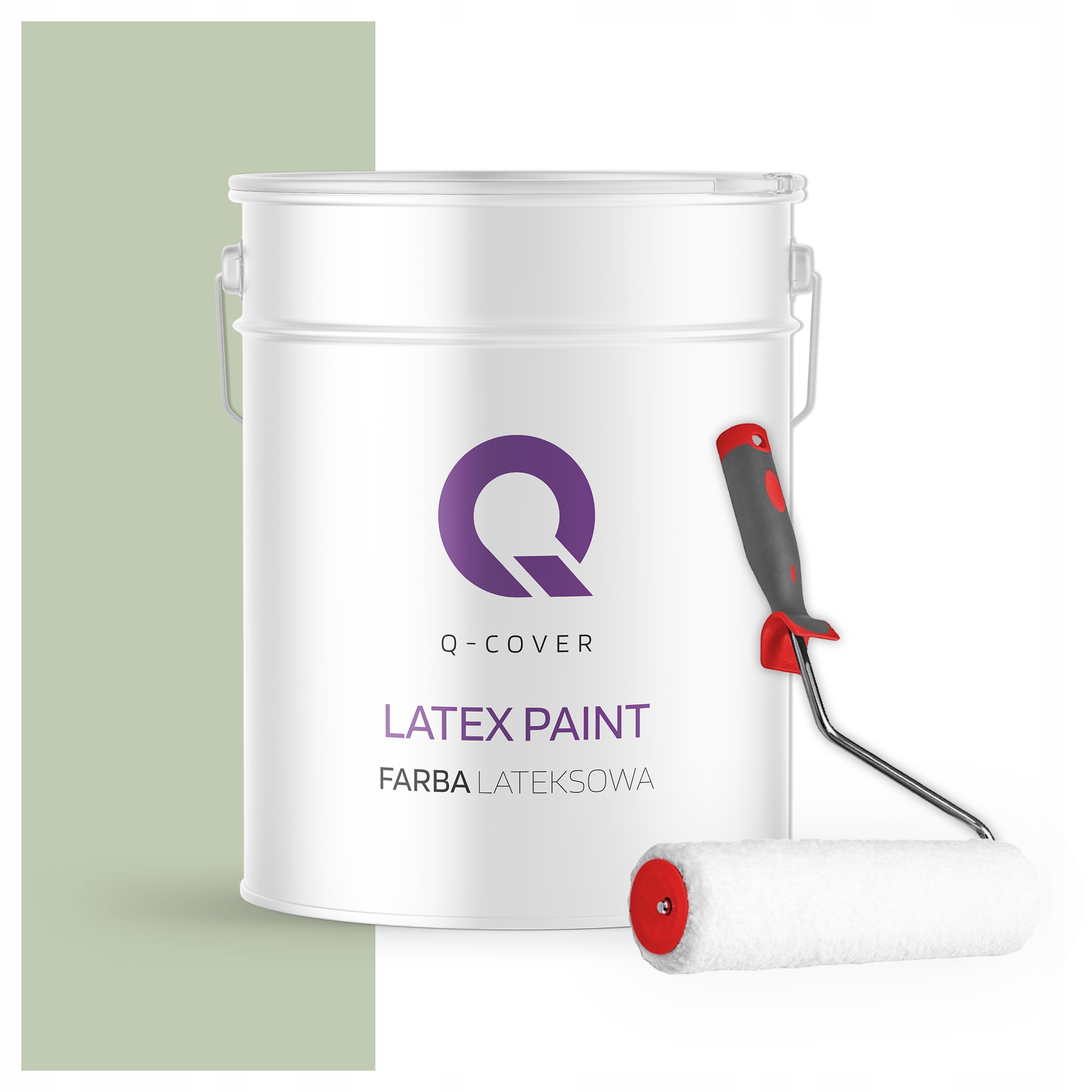 Latexová farba na steny stropov Hlboký mat 10L Olivová H2055 valček