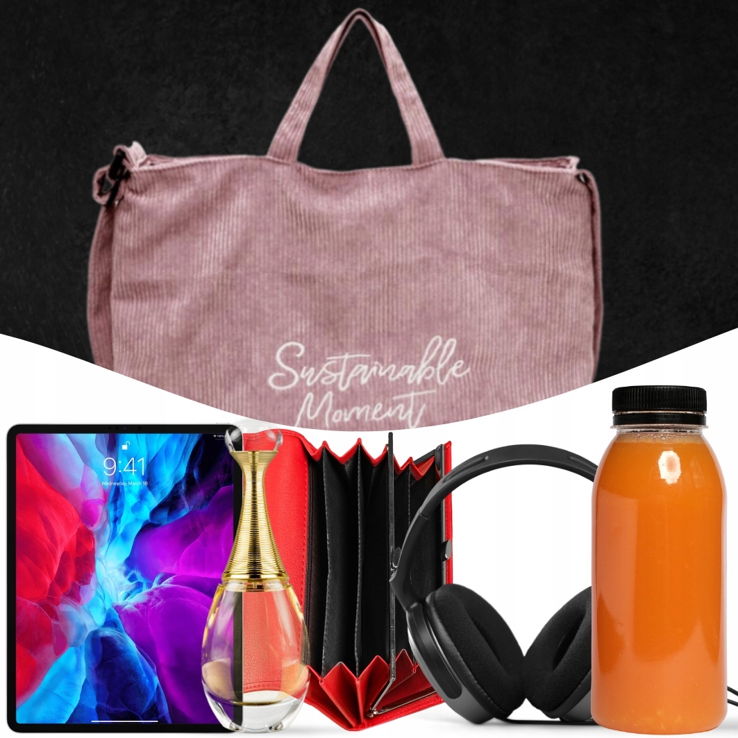 TORBA RÓŻOWA Worek Pojemna na ramię zakupy sztruks Płeć kobieta