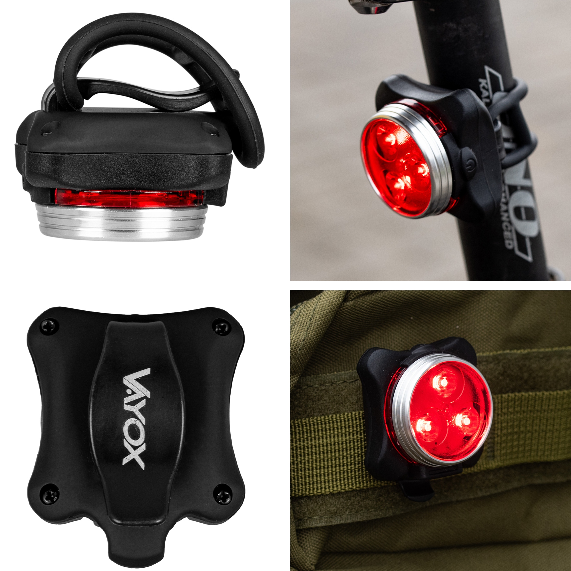 LAMPKA ROWEROWA TYLNA ŚWIATŁO TYŁ LED USB VAYOX Kod producenta VA0072