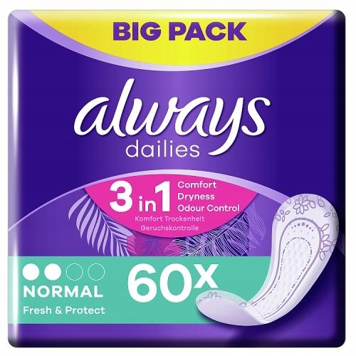 

Always Wkładki higieniczne FreshProtect 60 szt