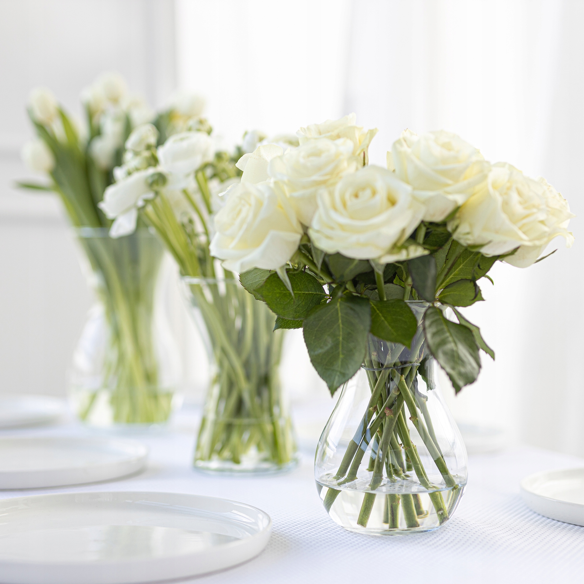 WAZON Szklany Na Stół DEKORACJA DO DOMU BIURA H 18 cm Przezroczysty Flakon EAN (GTIN) 5901105002461