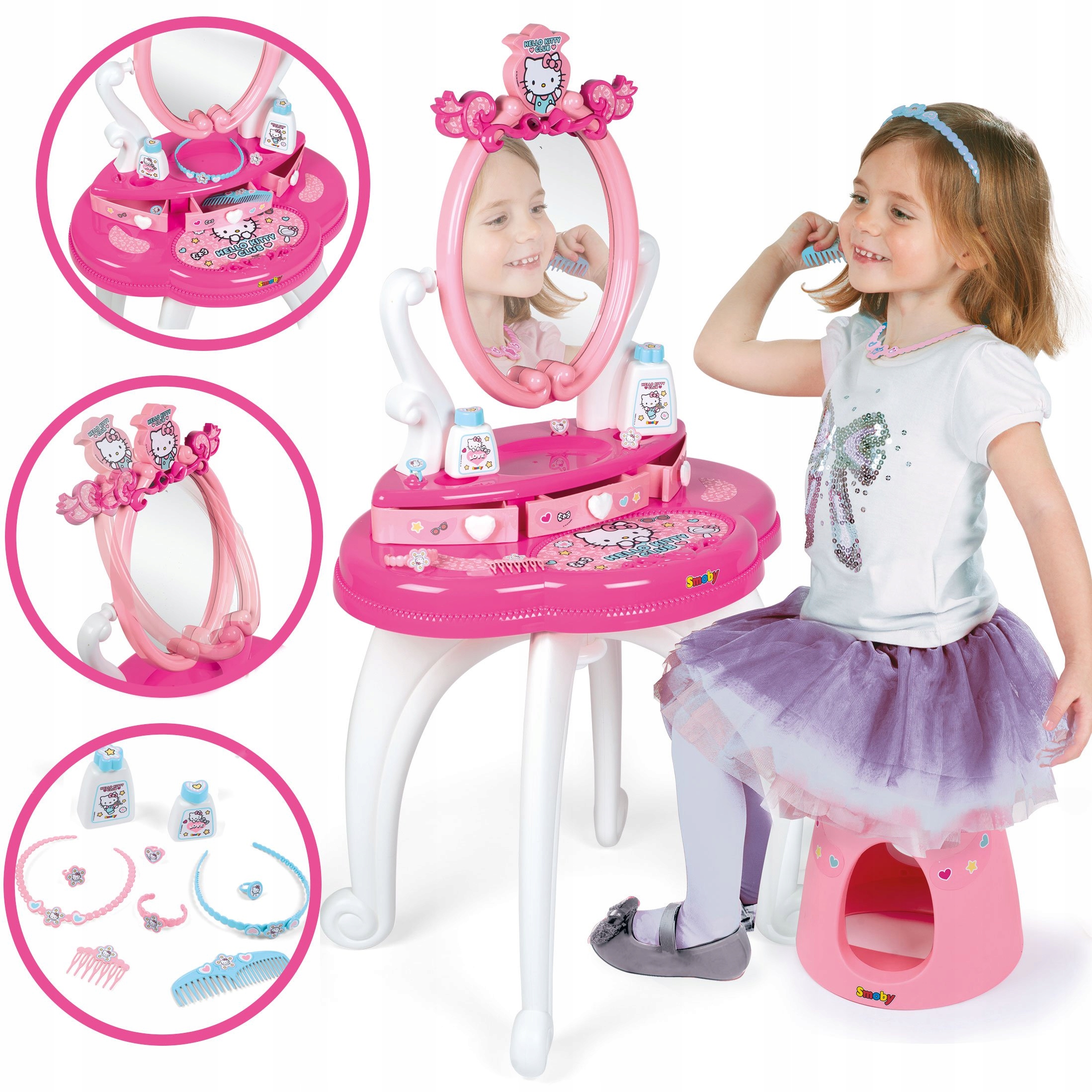 

Smoby Hello Kitty Toaletka 2w1 krzesełko Lustro
