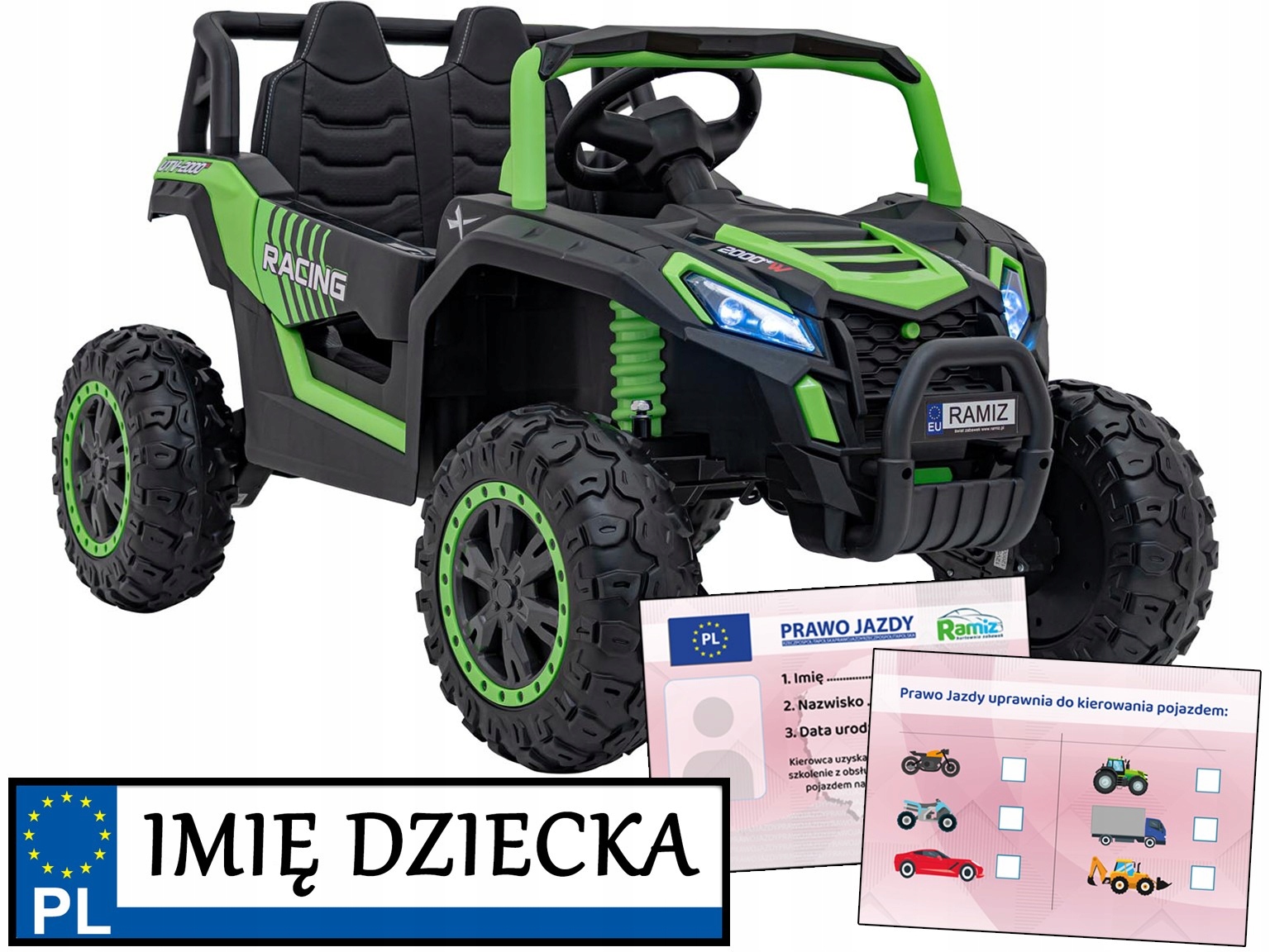 auto dla dzieci Buggy Utv 2000M Racing napęd 4x4 pilot Samochód