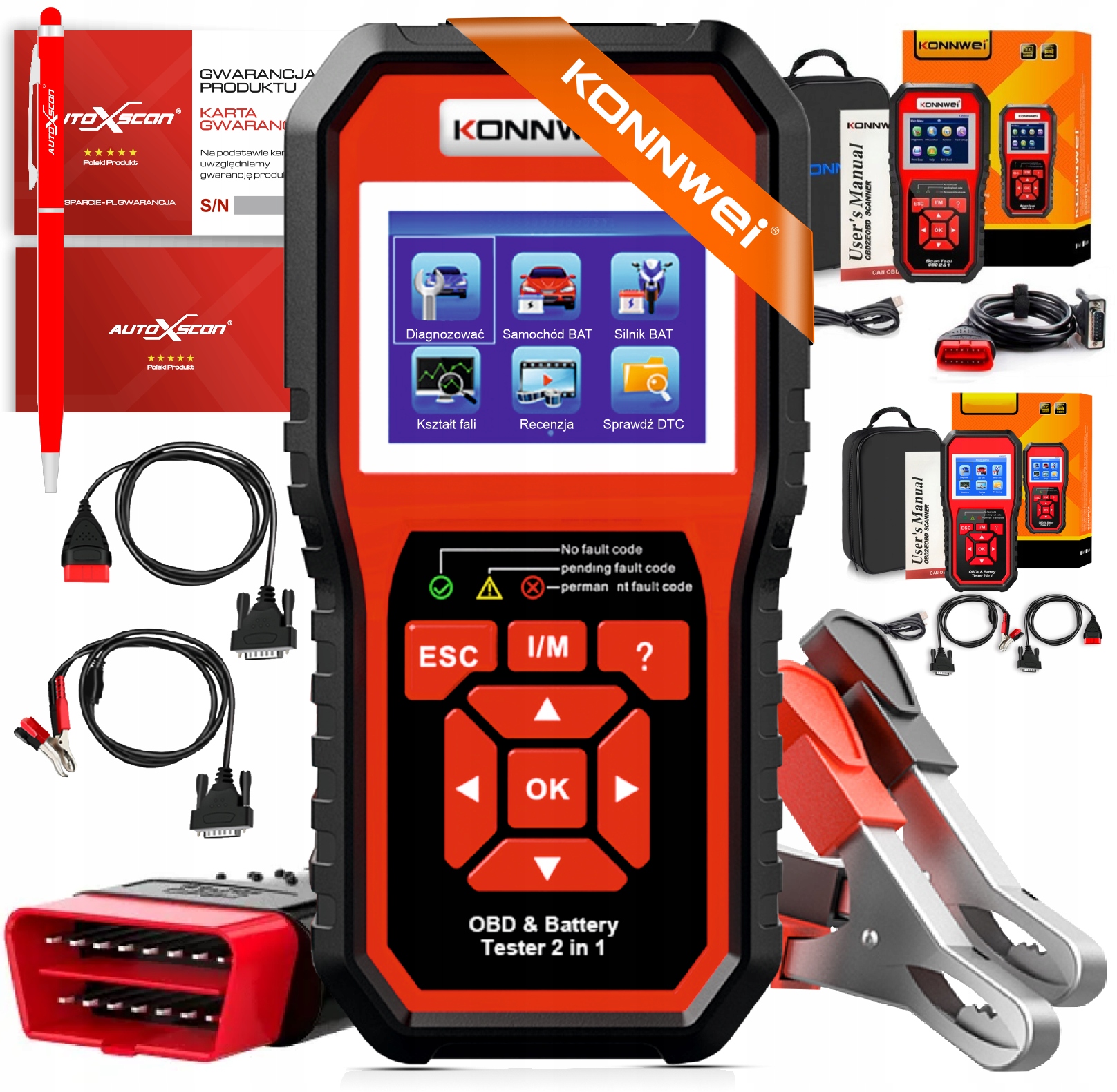 

Tester Baterii Akumulatora Konnwei KW870 Obdii