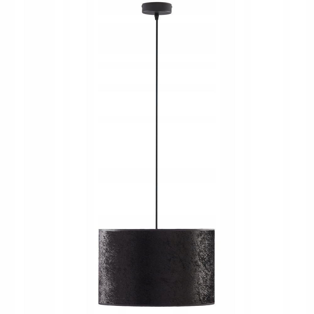 Čierna závesná lampa s valčekovým tienidlom Tercino 6192 Tk Lighting
