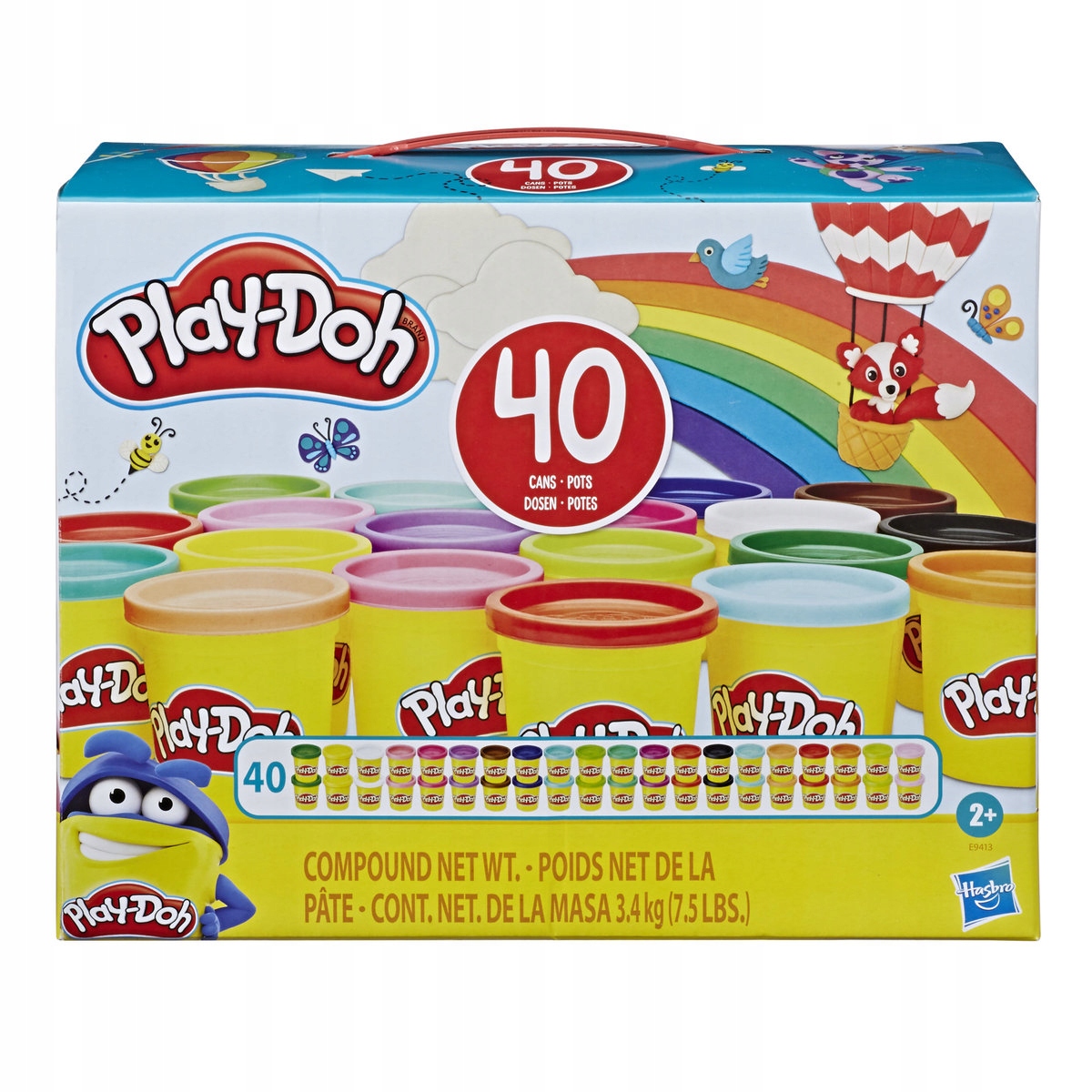 Play-Doh Ciastolina Tuby uzupełniające 40 tub w różnych kolorach E9413