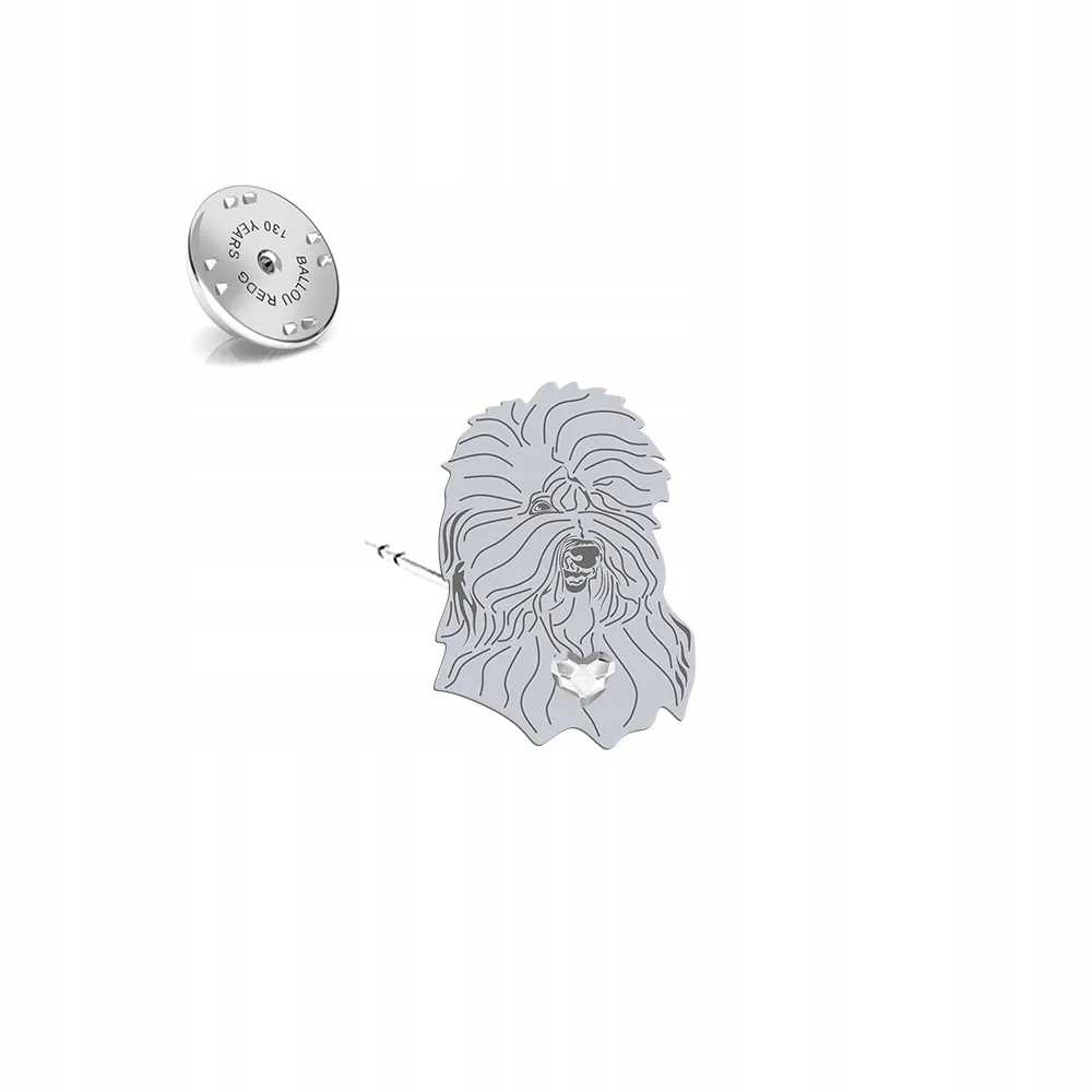 Odznak se psem Staroanglický ovčák Bobtail 925 Dárek Dedikace