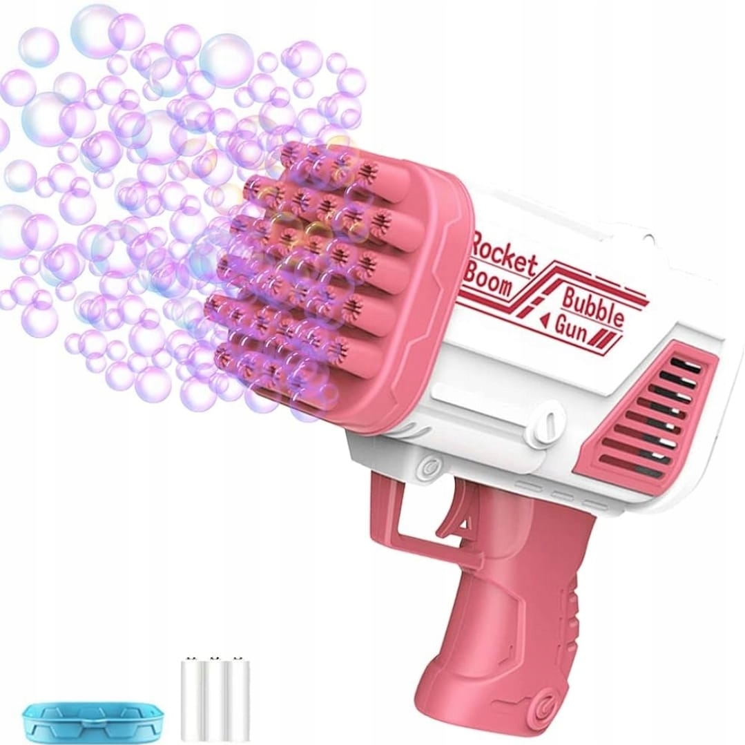 BAZOOKA ŚWIECI BAŃKI PISTOLET DO BANIEK MYDLANYCH 3 KOLORY EAN (GTIN) 0043028094453