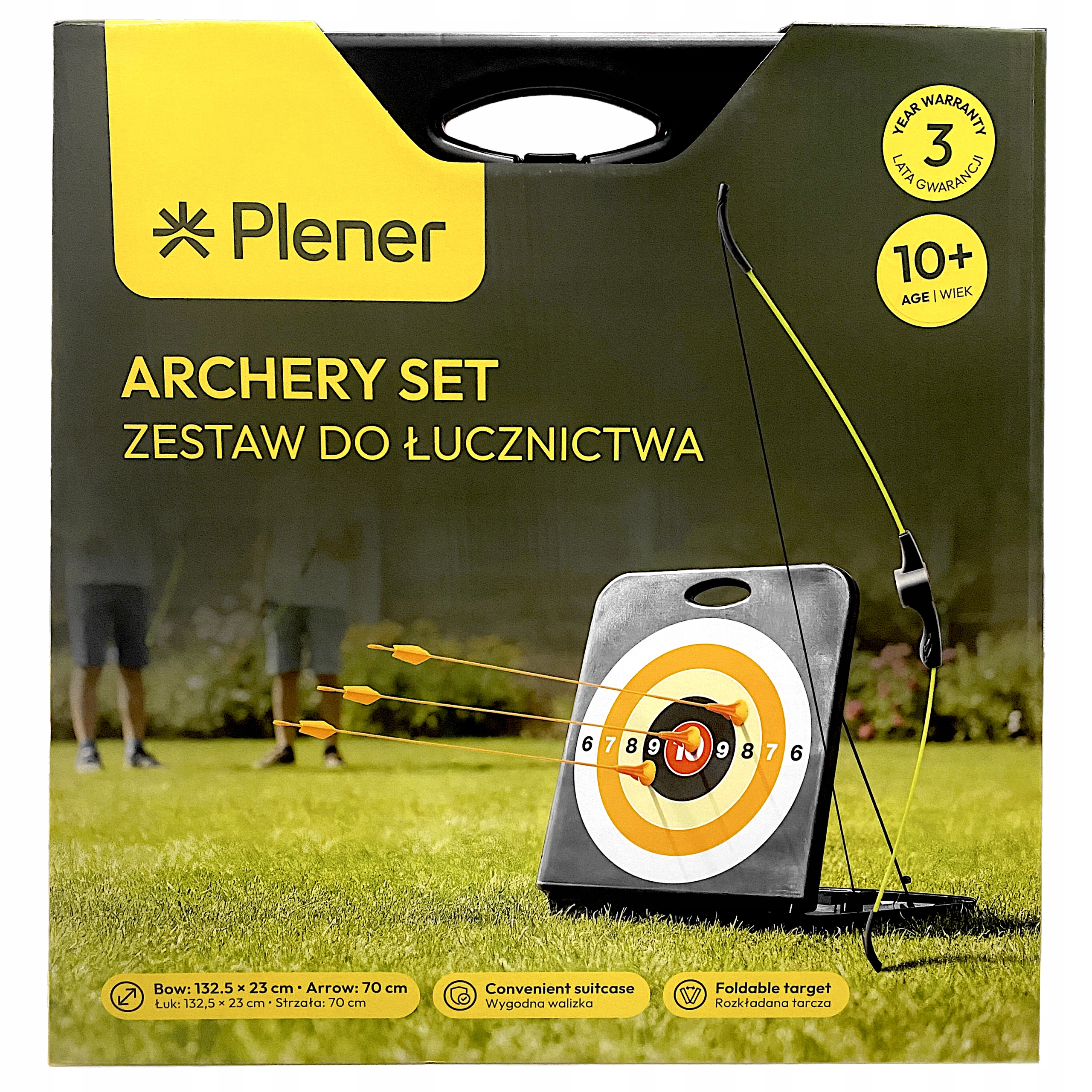 Plener Zestaw Do Łucznictwa Łuk 132,5cm Tarcza I 3 Strzały - kod kreskowy EAN 5905118115651