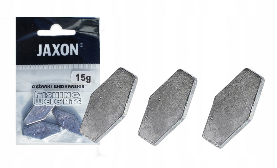 Ciężarek Przelotowy Ołów Płaski Jaxon 15 gr 3 szt Ciężarki