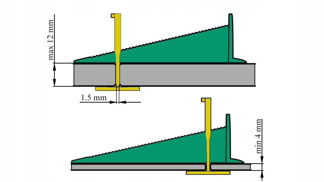 System poziomowania płytek 500 1,5 mm + 100 klinów Marka inna