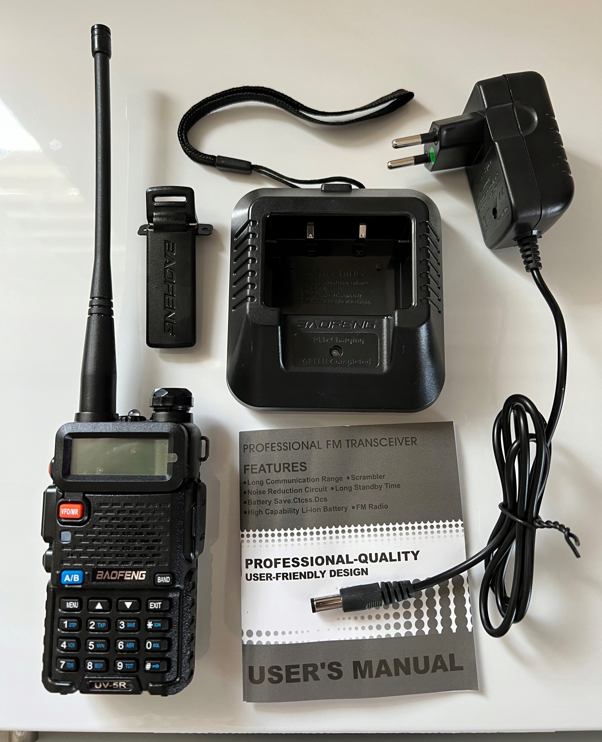 Radiotelefon Krótkofalówka BAOFENG UV-5R + Kabel do program. Instrukcja PL Stan opakowania oryginalne