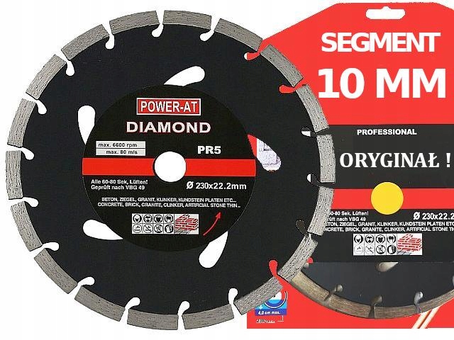 

Tarcza diamentowa 230 do betonu kostki segmentowa