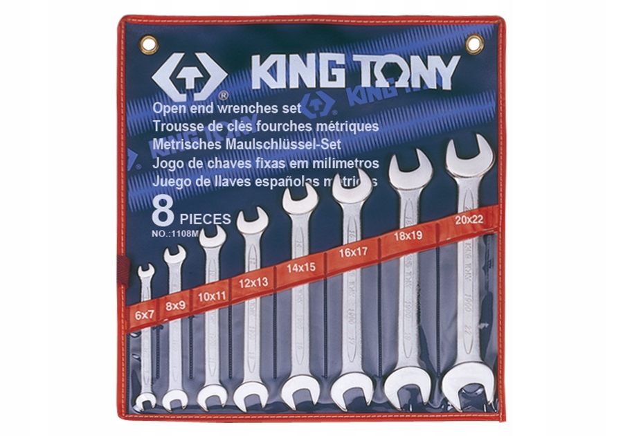 Sada plochých kľúčov King Tony 1108MR
