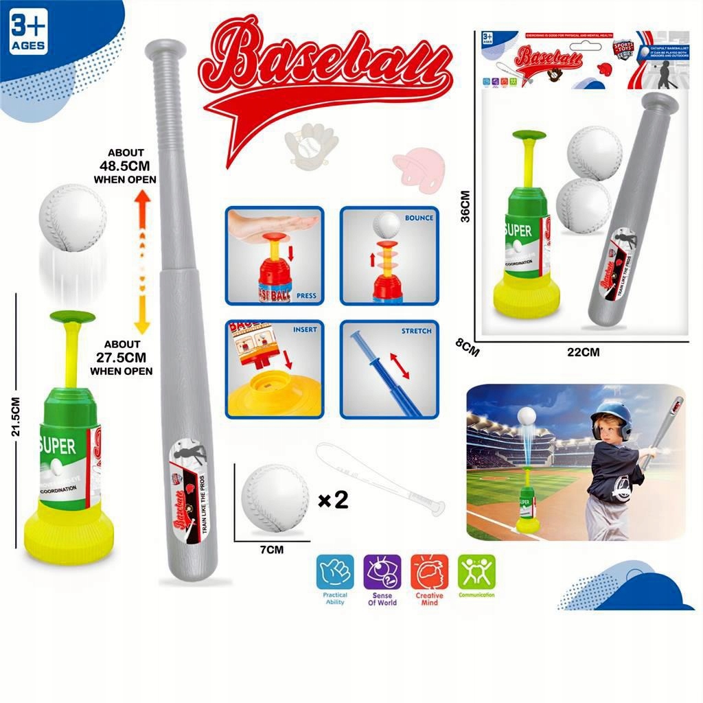 Gra plastikowa baseball na baterie