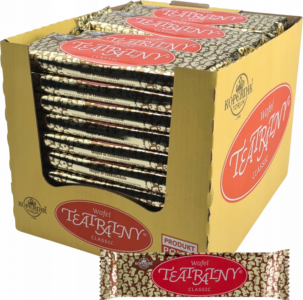 Kopernik wafle orzechowe Classic Teatralny 40x40 g