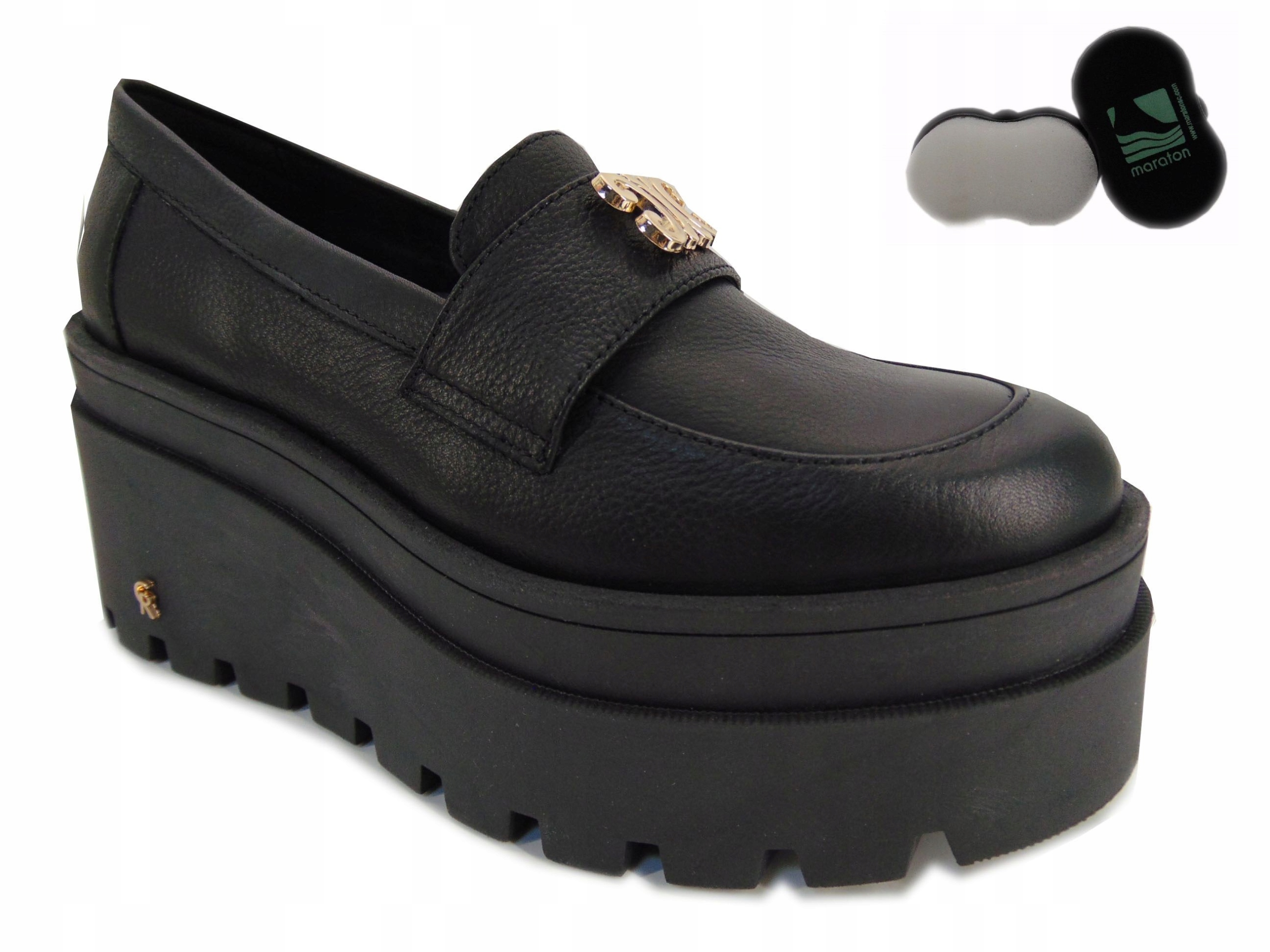 Carinii mokasyny B8940 skóra czarne 37