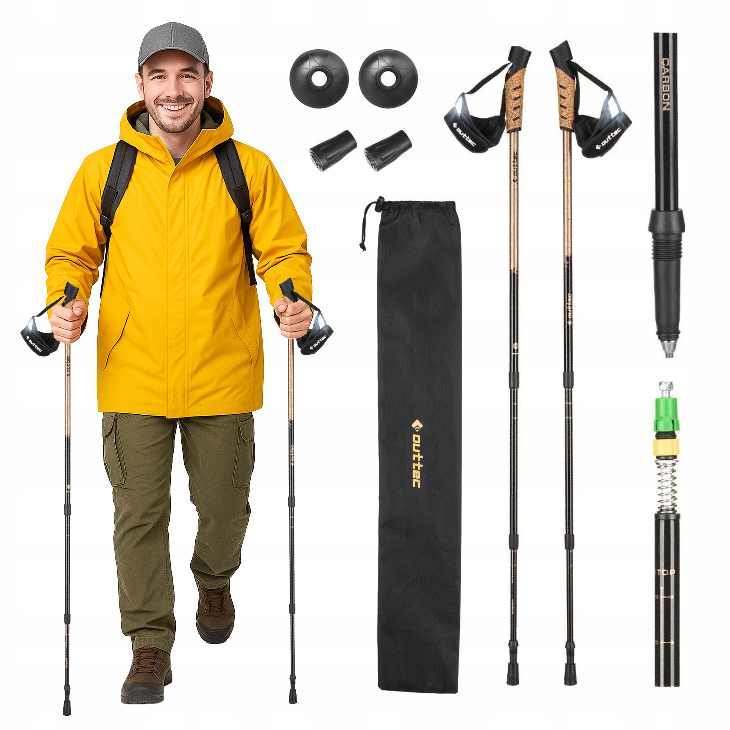 Kijki Do Nordic Walking Trekkingowe Kije Do Chodzenia Składane Outtec