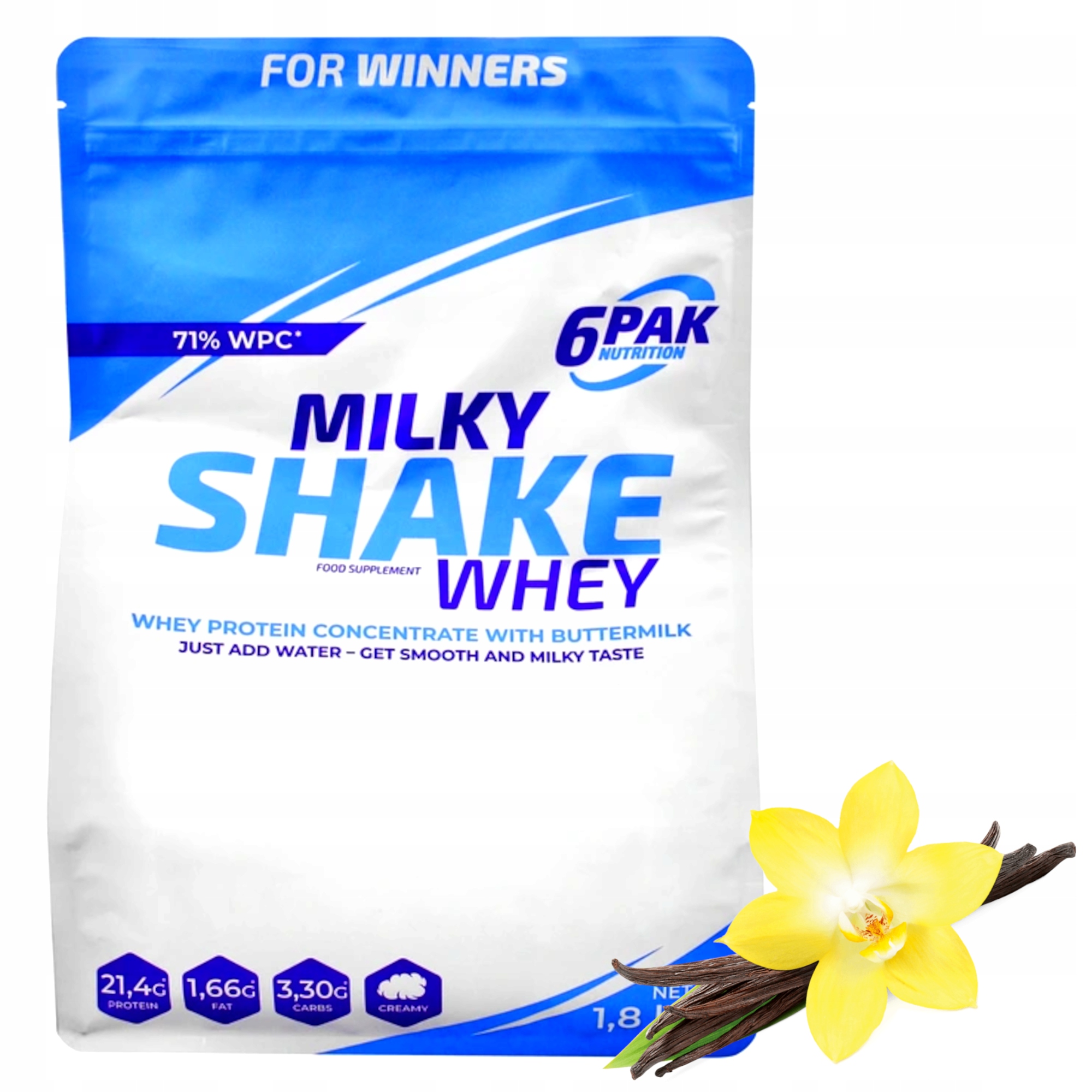 Balení 6 Kusů Milky Shake Whey 1800G Bílkoviny S Lahodnými Příchutěmi