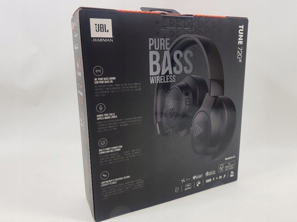 Słuchawki JBL TUNE 720BT BLACK mocne soczyste BASY Marka JBL
