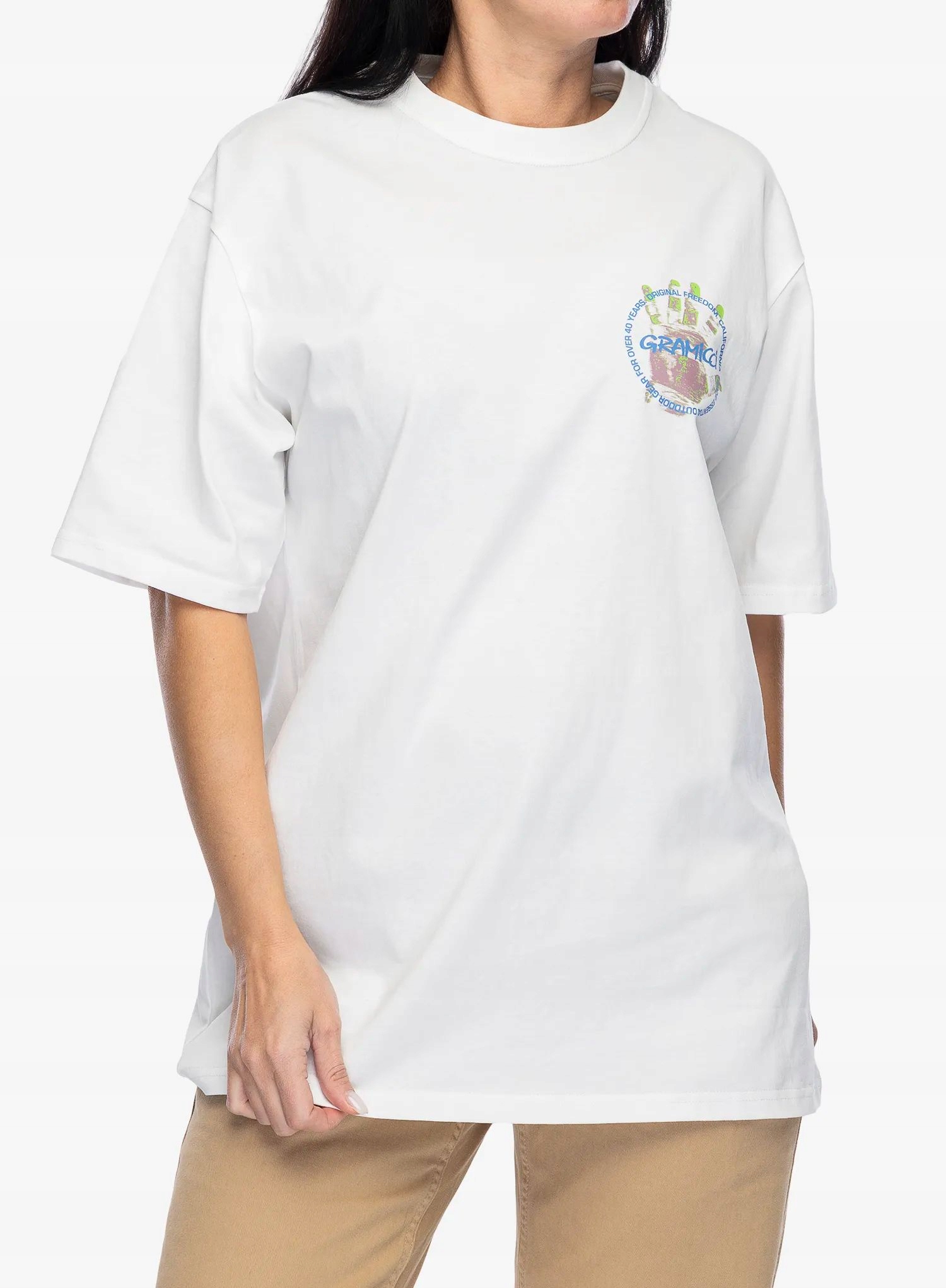 Bavlněné tričko Gramicci Climbers Hand Tee bílé, velikost M