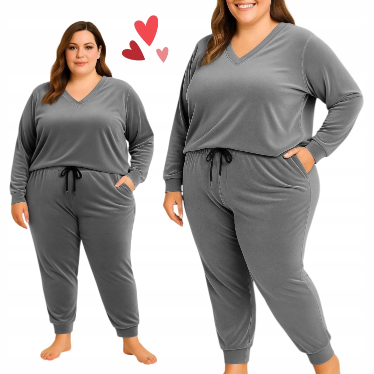 Teplákovka Velurový masitý komplet přes hlavu pohodlný teplý 50 52 5XL 6XL hi