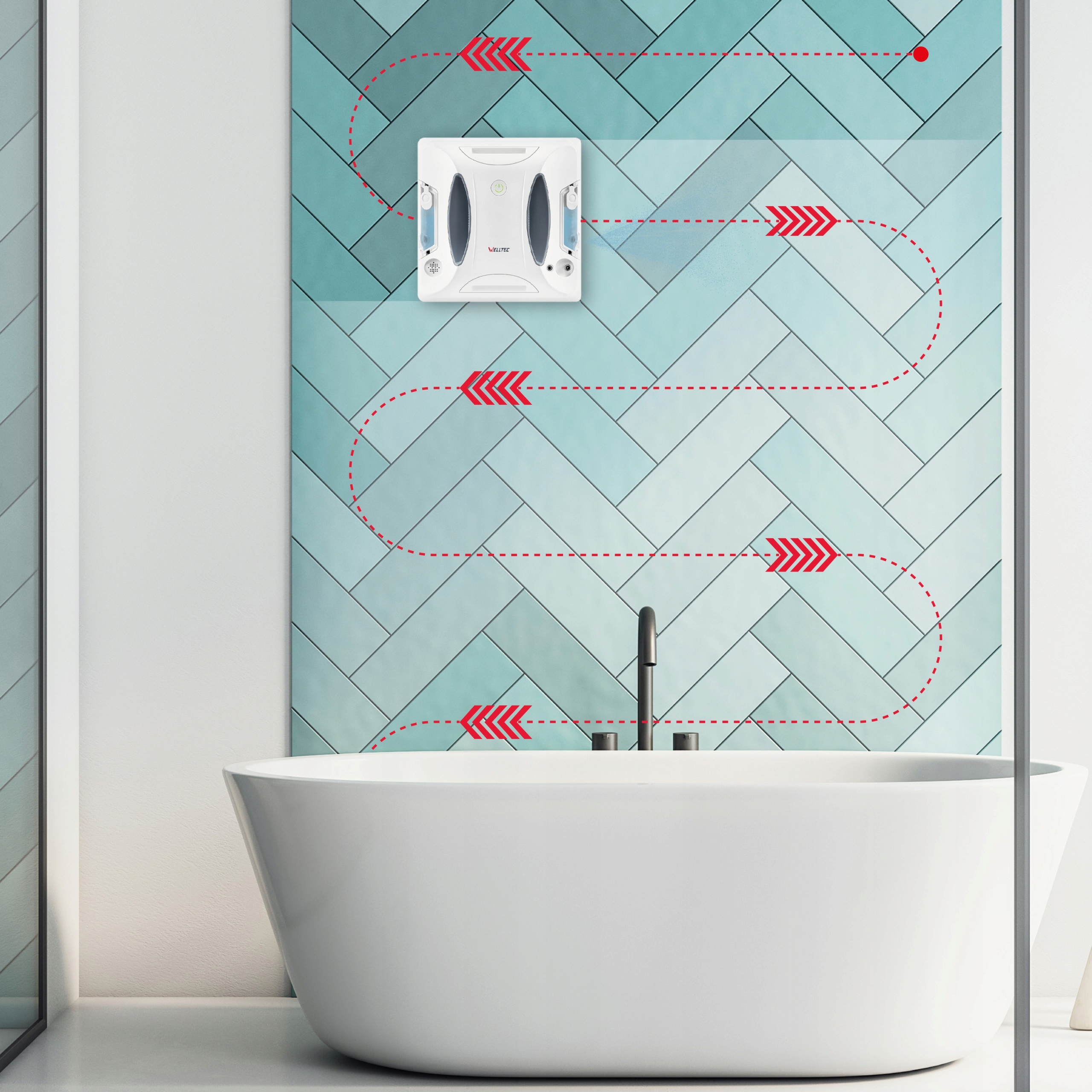 WELLTEC RX3 PRO - MYJKA DO OKIEN | 4000Pa | WiFi | PILOT + AKCESORIA Model RX3 Pro White