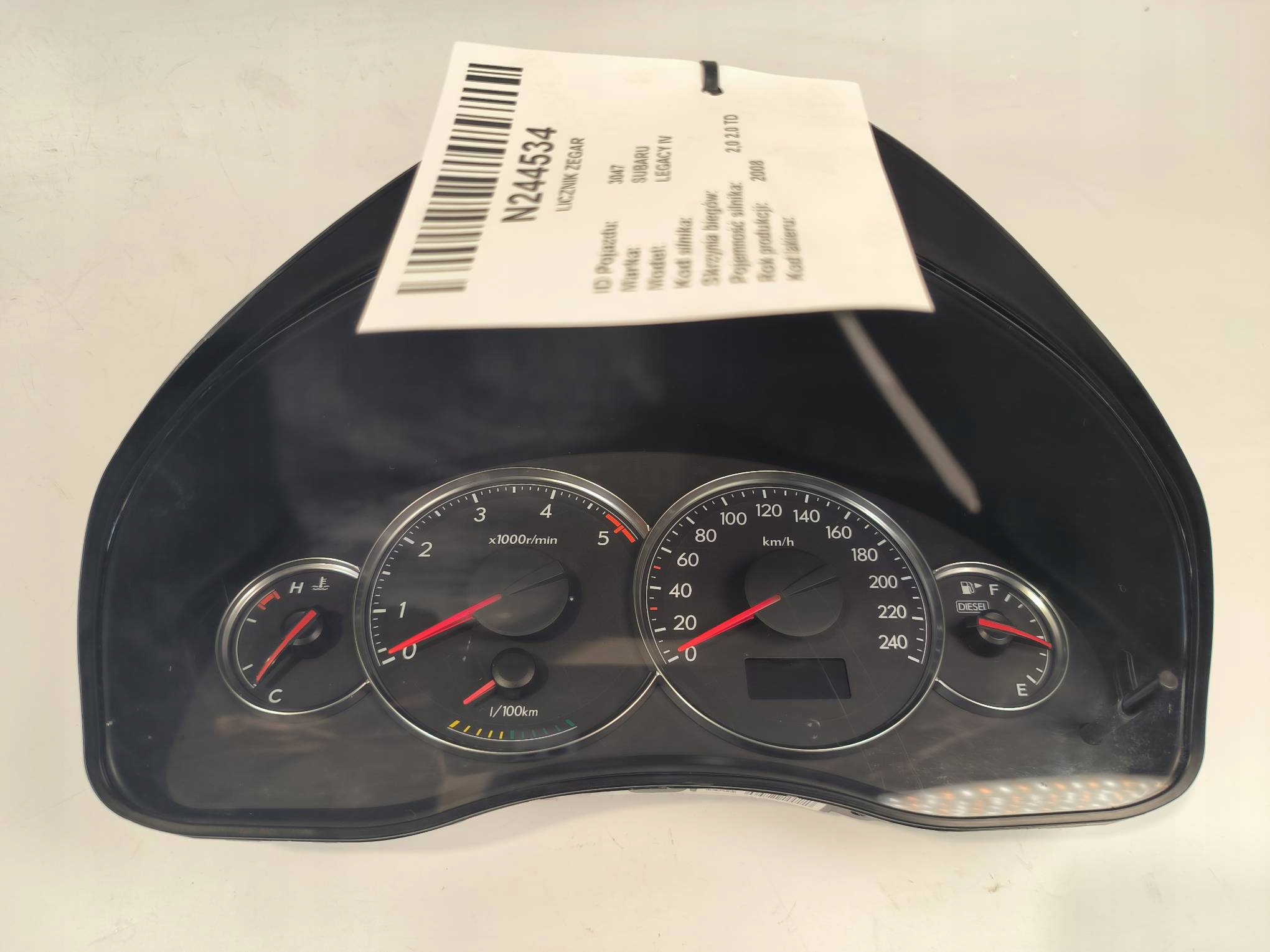 dials clock 85002AG01 SUBARU LEGACY IV