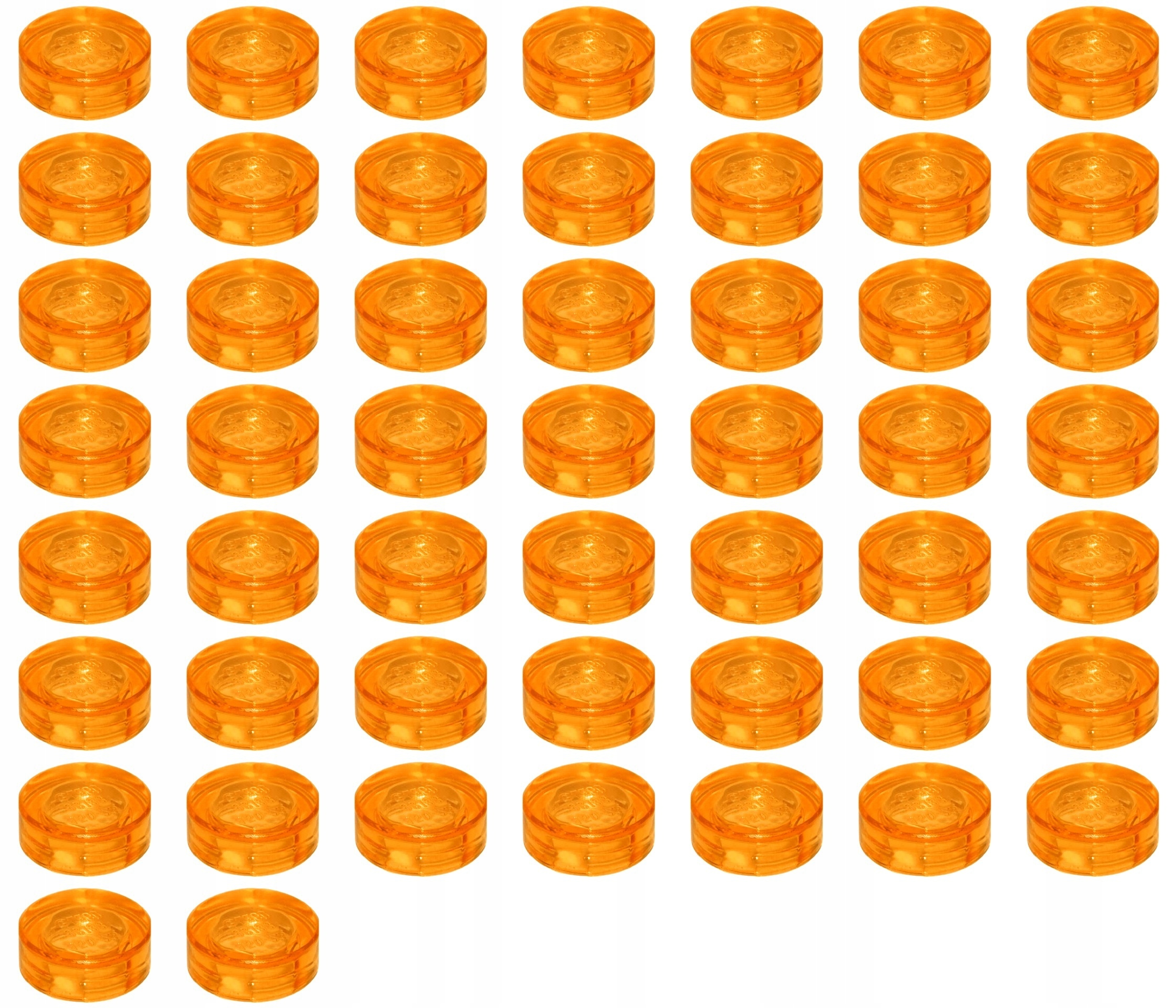 

Lego 98138 1x1 Tile trans pomarańczowa (6g) 51 szt