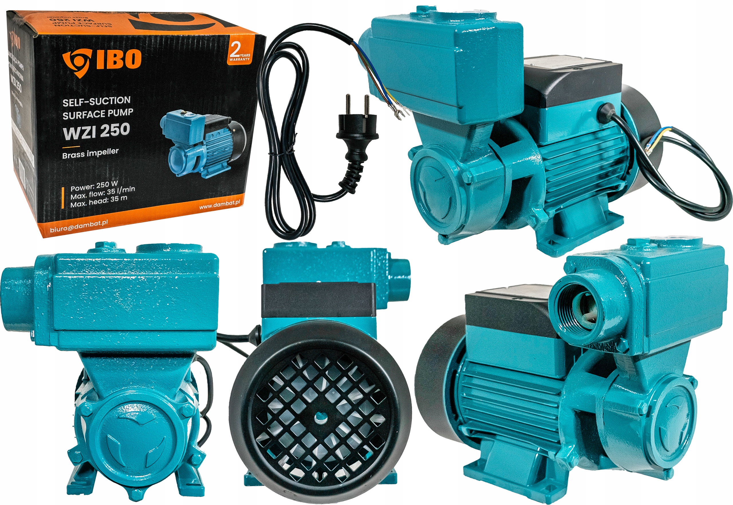 Pompa Powierzchniowa Hydroforowa Ogrodowa Do Podlewania Ssąca Wzi 250 Ibo