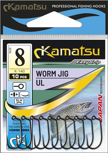 Haczyki Muchowe Nr 8 Bez Zadzioru Pstrągowe Worm Jig Ul 10 Szt Kamatsu