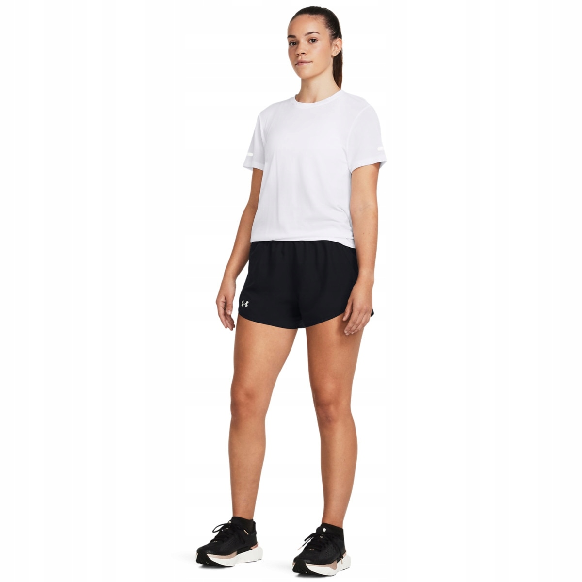 Damskie spodenki do biegania Under Armour Fly By 3 Shorts czarne S