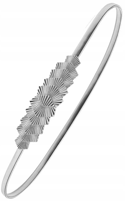 Metalowy SNAKE pasek sprężynka pancerka srebrny Długość bez klamry 75 cm