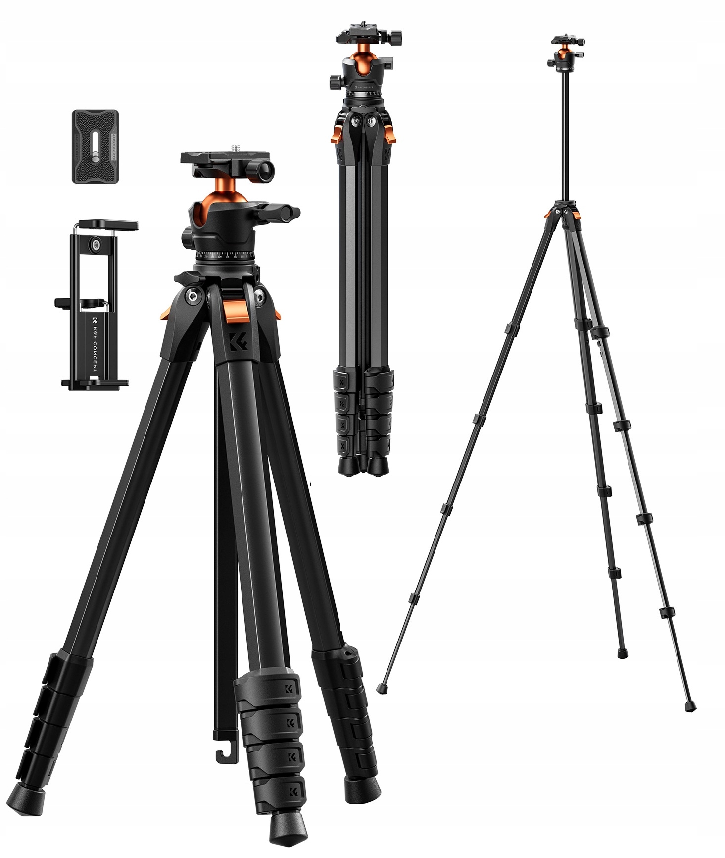 Stativ pro foto video 187 cm 10 kg Arca-Swiss 3D hlava K&f pro tabletový telefon