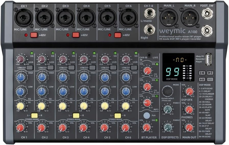 Mixér Weymic a100 10 kanálový